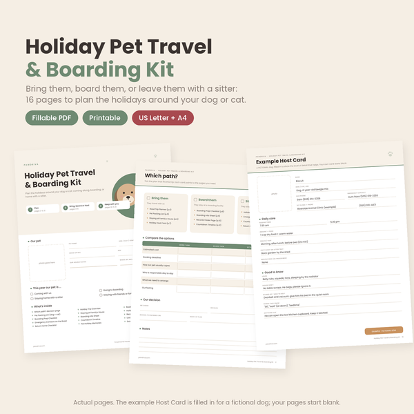 Holiday Pet Travel & Boarding Kit cover