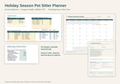 Holiday Season Pet Sitter Planner – Holiday Rates, Bookings & Waitlist Spreadsheet