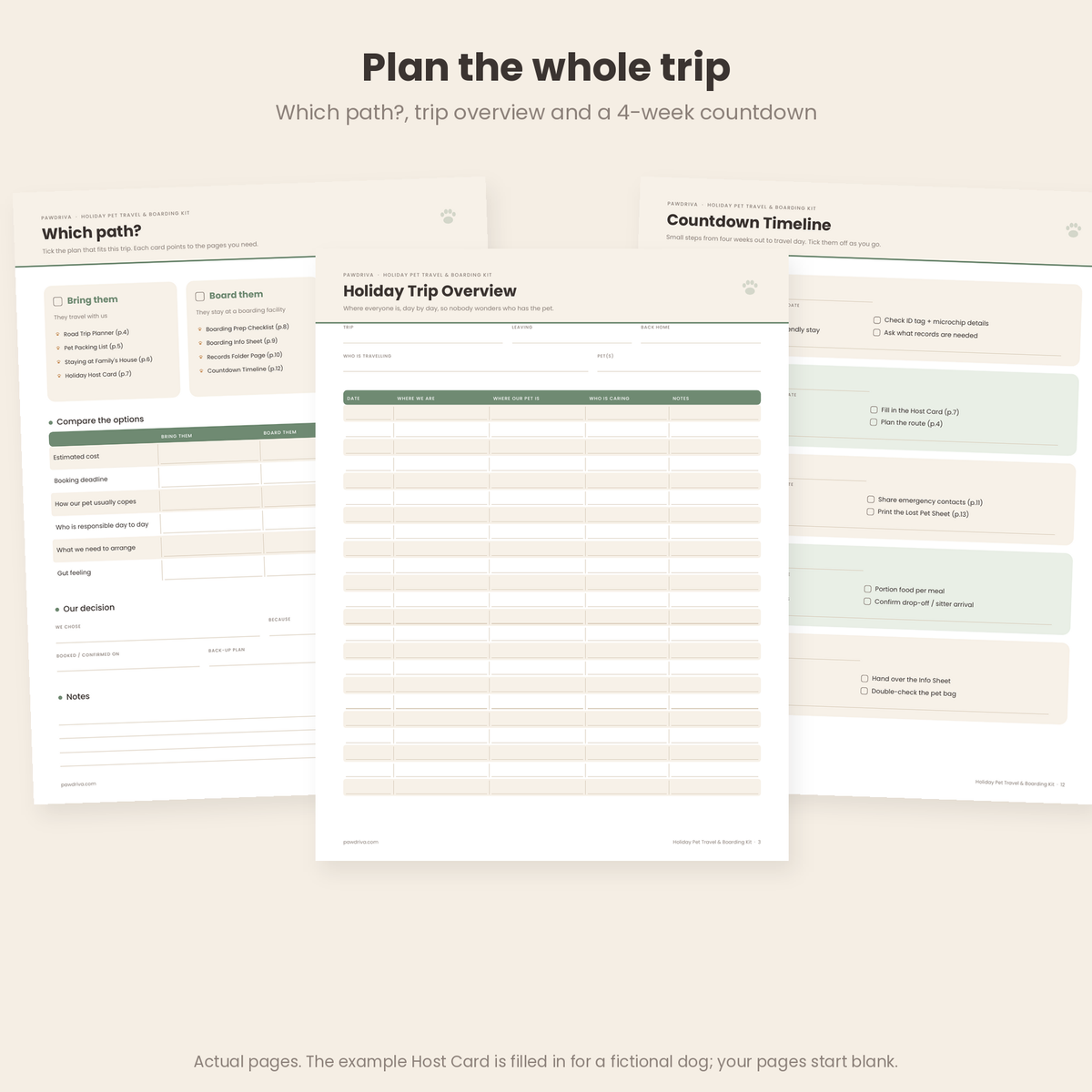 Plan pages
