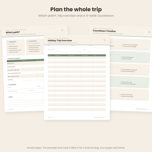 Plan pages