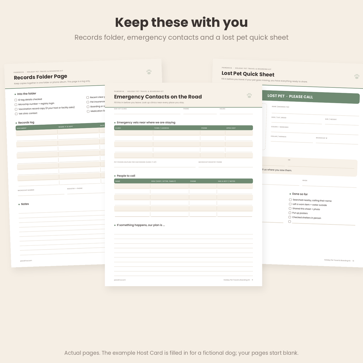 Keep with you pages