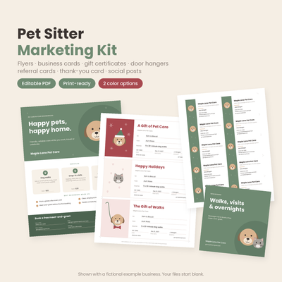 Pet Sitter Marketing Kit cover
