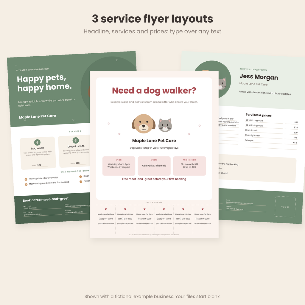 Flyer templates