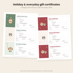 Gift certificates