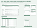 Pet Sitter Income, Expense & Mileage Tracker preview